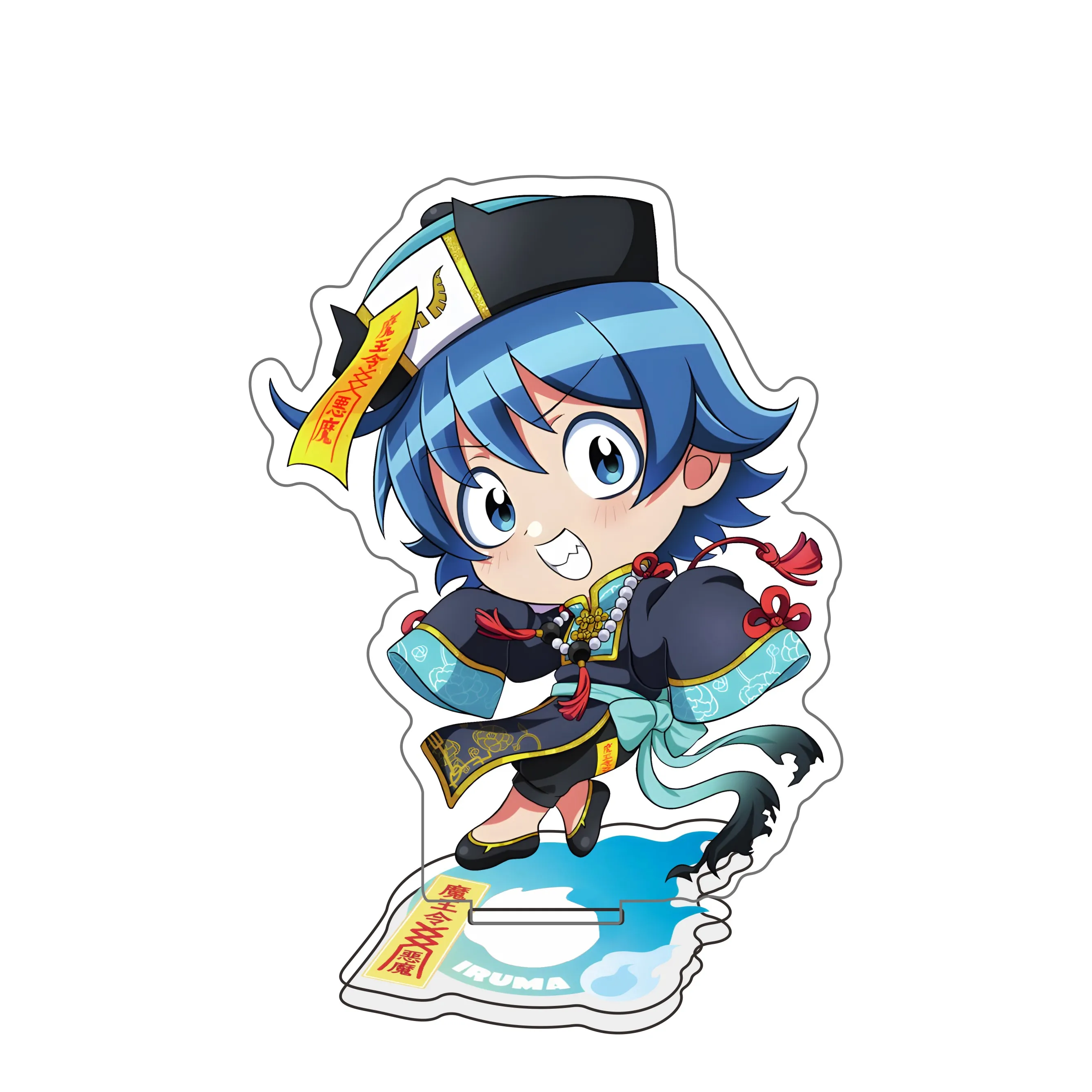 Anime Welcome to Demon School! Iruma-kun 10cm Chibi Acrylic Standee Keychain Interlayer Printed Alice Clara Desk Decor Gift