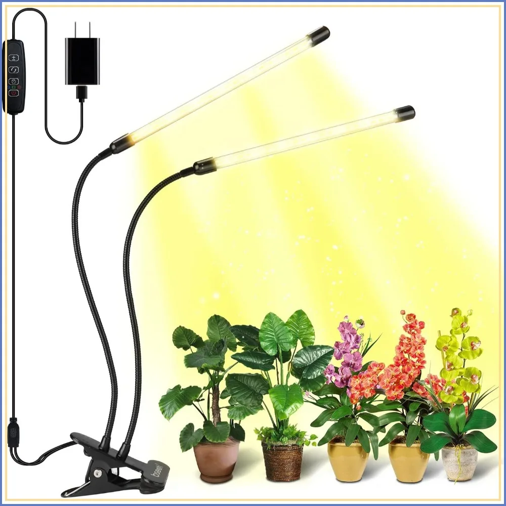 

Full Spectrum LED Grow Light for Indoor Plants, 10 Dimmable Levels, Auto ON/OFF Timer 3/9/12H