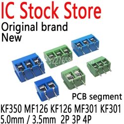 20PCS Straight Pin Screw PCB Terminal Block Connector KF350 MF126 KF126 MF301 KF301 Pitch 5.0mm / 3.5mm  2P 3P 4P