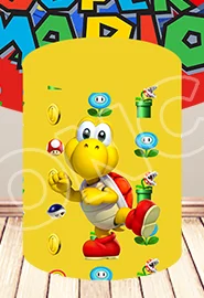 Sfondo rotondo di Super Mario Sfondo per baby shower Pianta di piranha Koopa Troopa Copertura del cilindro Decorazioni per feste di compleanno per bambini Prop
