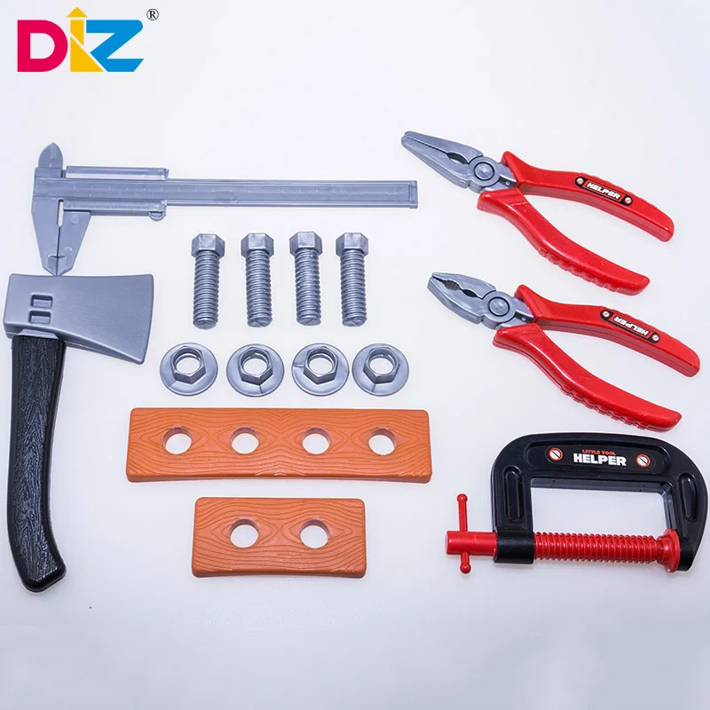 Zestaw narzędzie dla dzieci zabawka do zabawy 15 szt. Zestawy narzędzi naprawczych dzieci symulacja szczypiec do siekiery plastikowa zabawka dla chłopców gra do gry wewnątrz