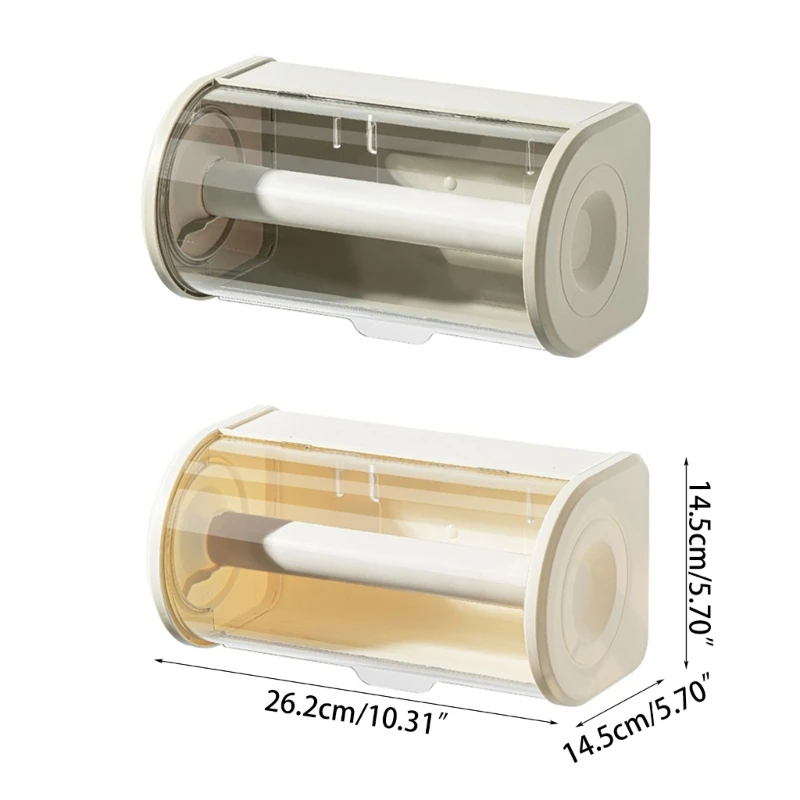Suporte guardanapo rack armazenamento toalha papel montagem na parede com tampa transparente dispensador