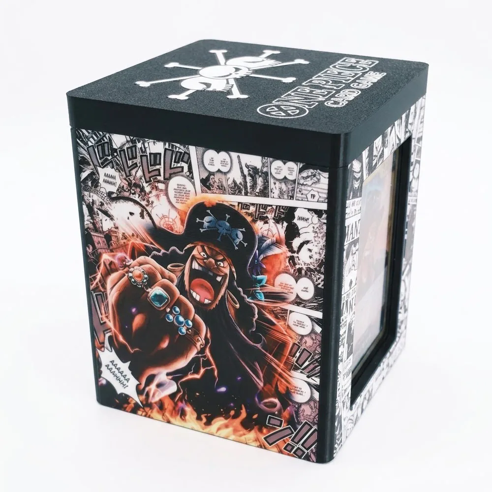 Diy Self Made One Piece Marshall D Teach 3D Printing Card Storage Box Teach High-End Leather Card Storage Box Anime Card Gift