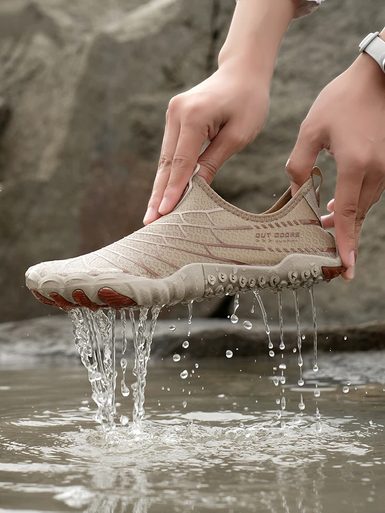 Unisex Paar-Wasserschuhe mit breiter Zehenbox, leicht und schnell trocknend, rutschfeste weiche Sohle, komfortabel für Yoga, Fitness, Strand, Wasserwanderungen und alltäglichen – Detail 1