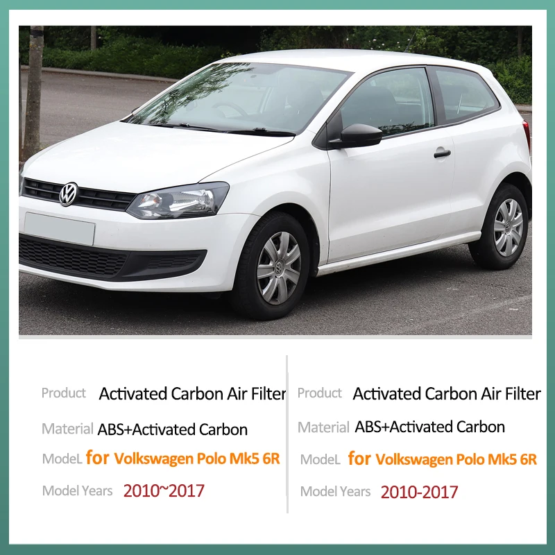 Activated Carbon Air Filter for Volkswagen VW Polo Mk5 6R 6C 61 Vento Ameo Vivo 2010 2011 2012 2013 2014 2015 2016 2017 Vehicles