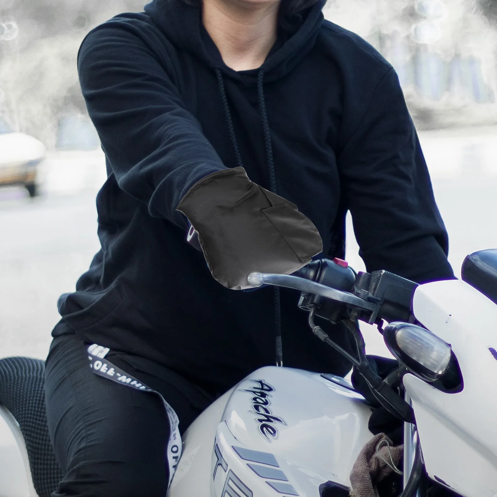 

1Pair Heated Gloves Motorcycle Handle Bar Muff Powered 36-96V Waterproof Warm Keeping Outdoor Ski Cycling Snowmobile