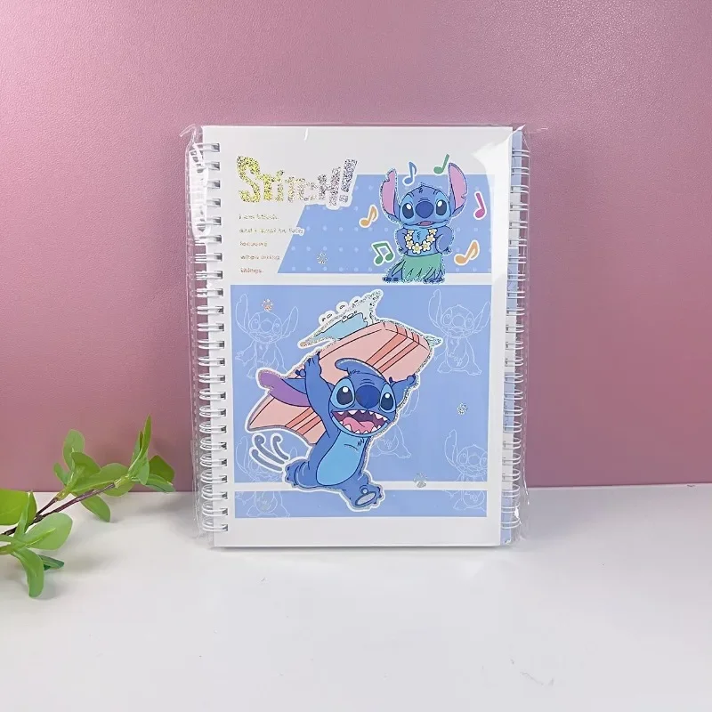 Disney Stitch Notebook Kawaii Learning Stationery Schools Supplies Cartoon Anime Figure Children Memo Coil Notebook Student Gift