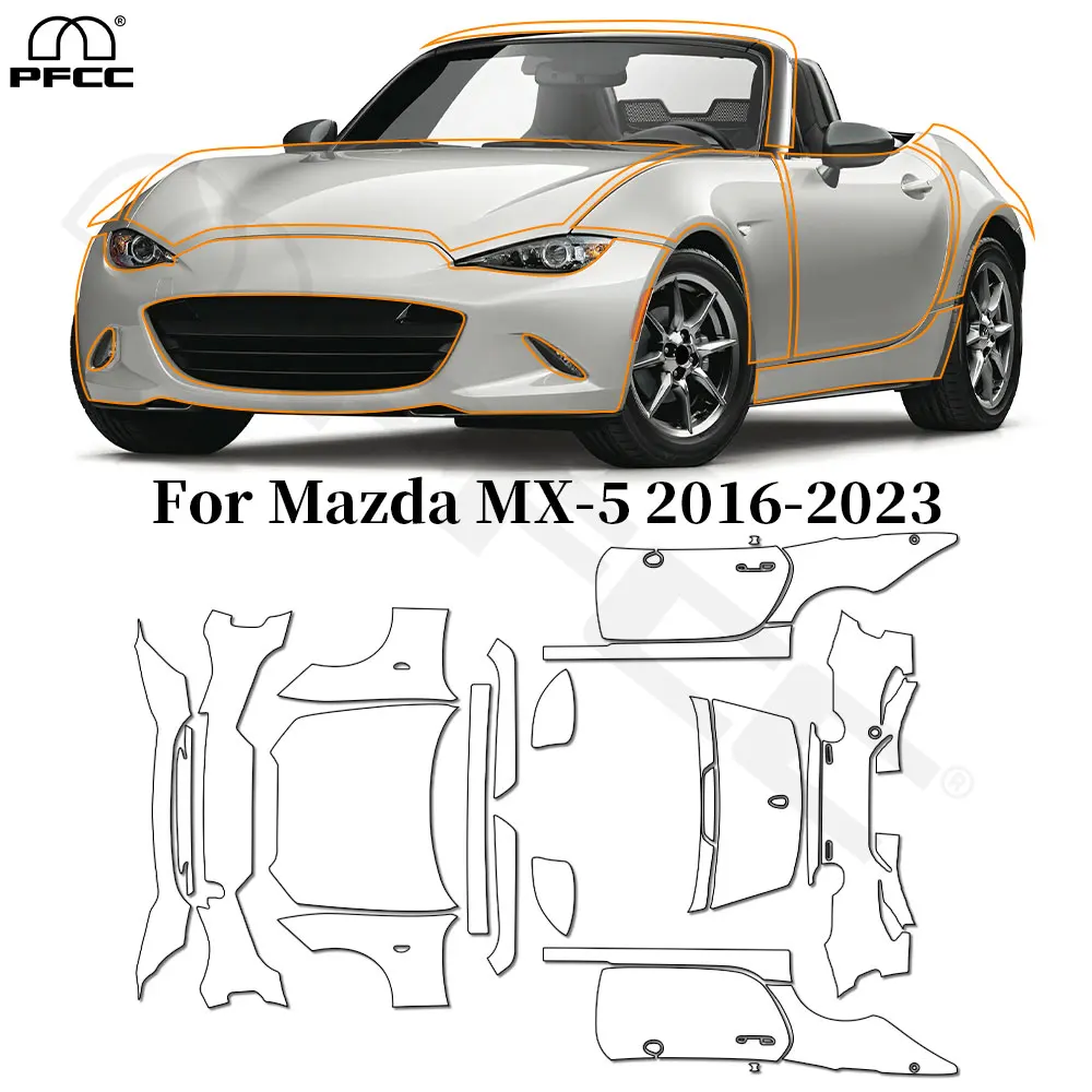 

For Mazda MX-5 2016-2023 TPU Paint Protection Film Pre-cut PPF Car Body Anti-scratch Clear Bra Invisible Resistant Repairable