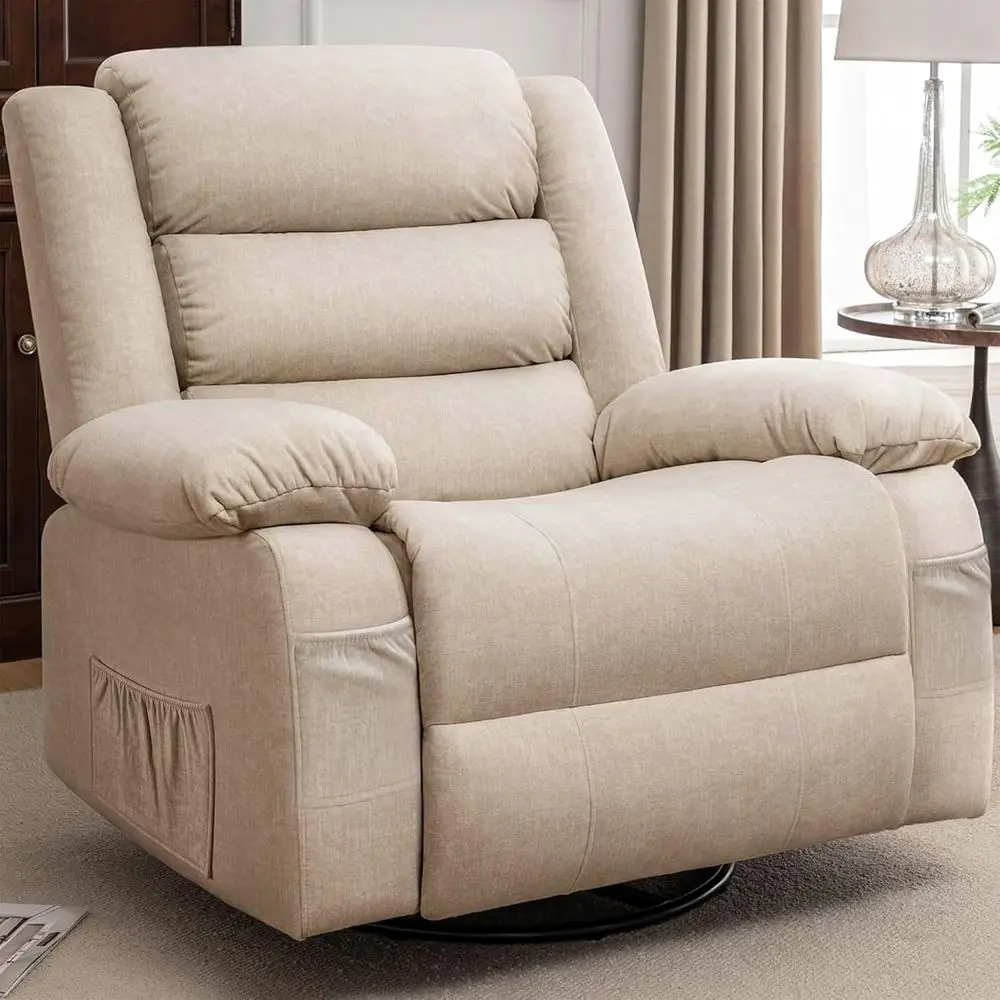 

Recliner Chair, Wide Rocker Chair, Rocking Chair with Massage and Heat,360°Swivel Nursery Rocking Chairs, Oversized Recliner or