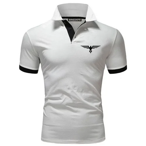 Imagen 2 del producto Polo con cuello de color contrastante para hombre, camiseta nueva de moda para oficina, polo, top de verano, informal, de negocios, transpirable