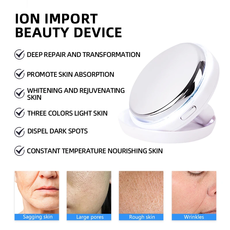 Dispositivo di lifting del viso di nuovo arrivo a 4 colori Importazione bellezza Massaggio fotonico della pelle per lo sbiancamento del viso Lifting anti-età Cura della pelle a casa