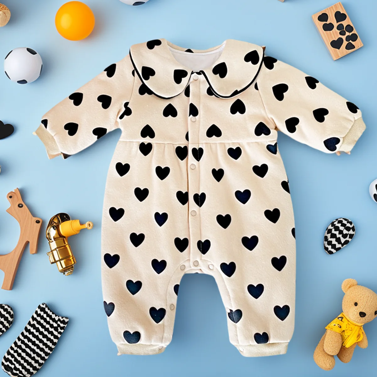 Sanlutoz Winter Baby Girls Clothing Rompers Long Sleeve Newborn Jumpsuits Cotton Warm Princess