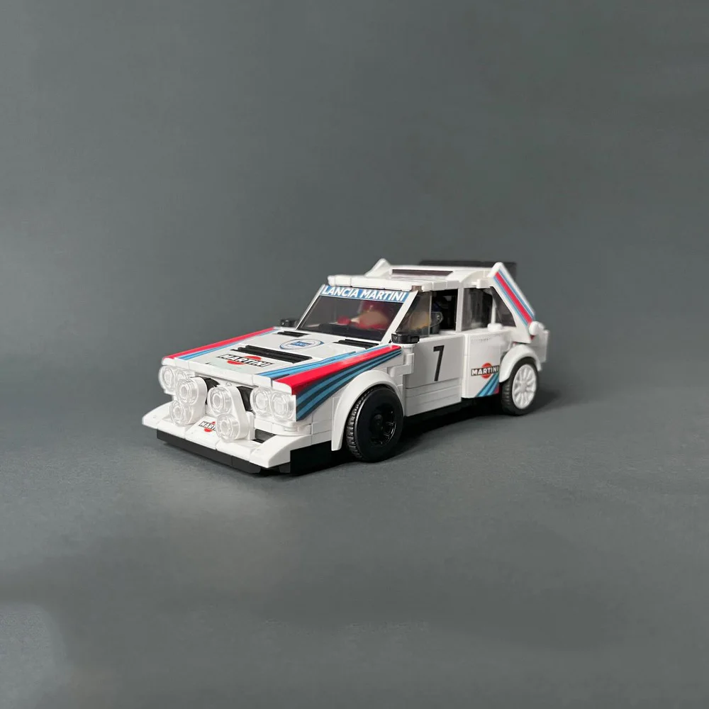 Garage 419PCS MOC champio Lancia Delta S4 Building Blocks Assembling the Model Toy Brick Children's Birthday Gifts With Stickers