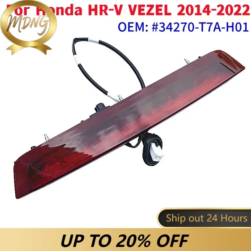 Car Red Shell 3Rd Third Brake Light High Position Rear Brake Signal Lamp Additional Stop Lights For Honda HR-V VEZEL 2014-2022
