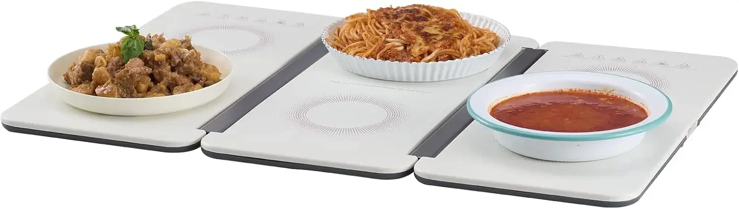 Electric Warming Tray, Food Warming Trays for Buffet, Easy Clean, Temp Control, Foldable Cold Rolled Sheet Heating Tray