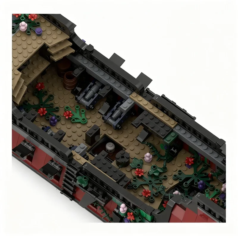 2384pcs MOC Pirates The Poisonous Rose Pirate Ship Model Building Blocks Architecture Toy Christmas Gifts Brick Idea Kids DIY