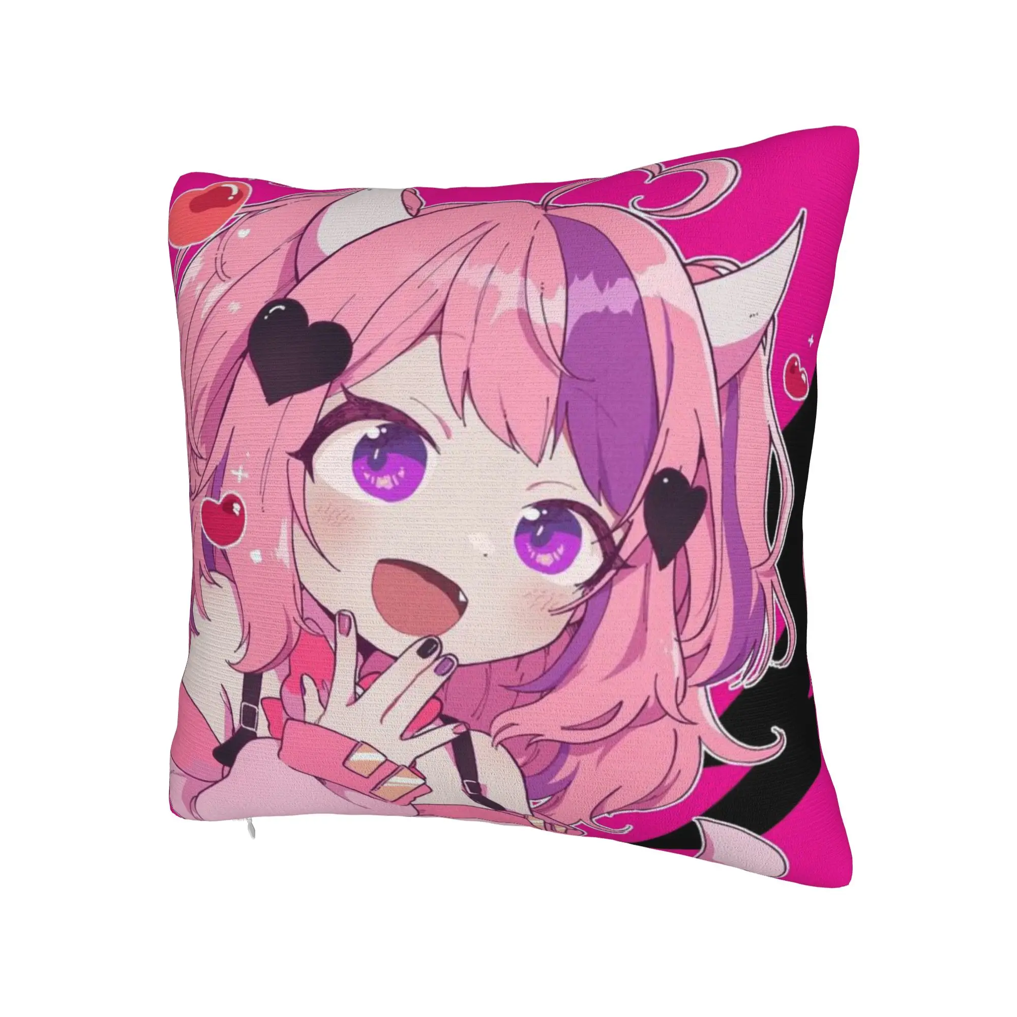 Ironmouse Vtuber Pillowcases  Novelty Pillow Case For Sofa Bedroom Home Decor Square Pillow Cover