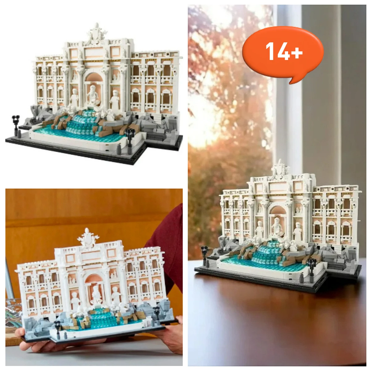 

В Stockholm, новое здание, комплект модели фонтана Trevi 21062, культовый итальянский римский орнамент для ориентиров в качестве подарка на день рождения для детей