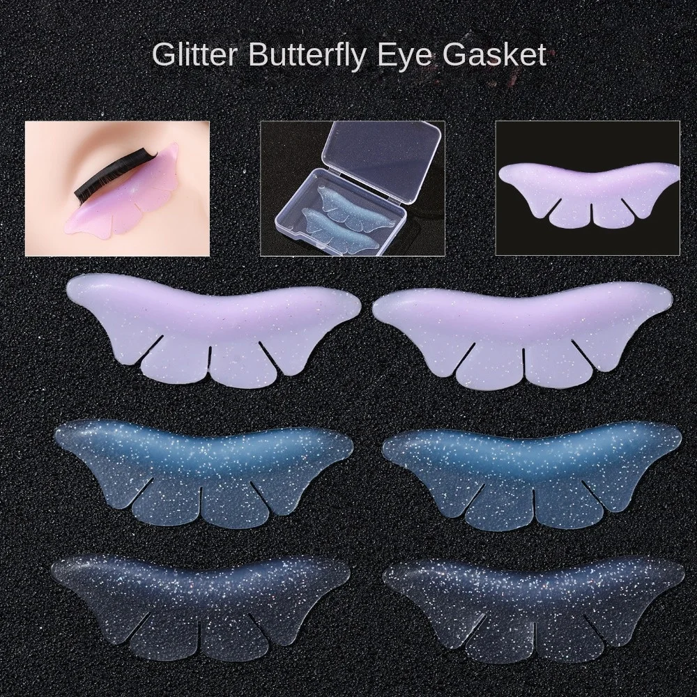 Almofadas permanentes de cílios de silicone em forma de glitter almofadas de levantamento de cílios reutilizáveis extensão de cílios perming hastes modeladoras