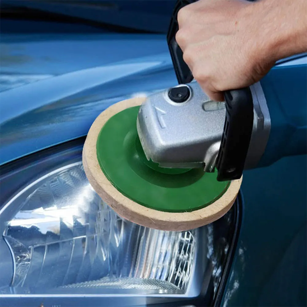 Disco para pulir lana, rueda de amoladora angular de 4 pulgadas resistente al desgaste para amoladora angular de 100mm para coche, Metal, mármol, vidrio y cerámica, 5 uds.