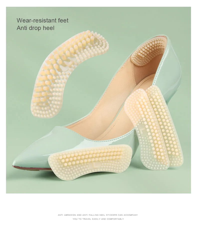Fersenkissen, Fersenschutz für Schuhe, rutschfeste Fersenkissen, rutschfeste Ferseneinlagen, Silikon-Fersenschutz, Fußpflege für Damen und Herren. – Detail 16