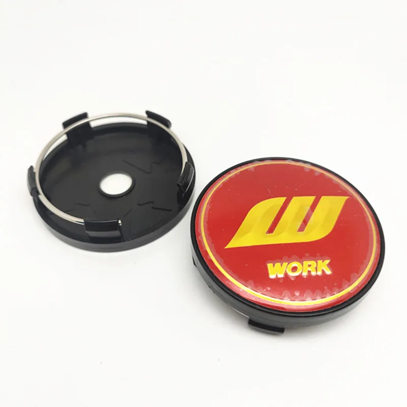 4pcs 60mm 56mm VS W Work Center Caps Car Wheel Hub Cover Emblem Badge Auto Styling