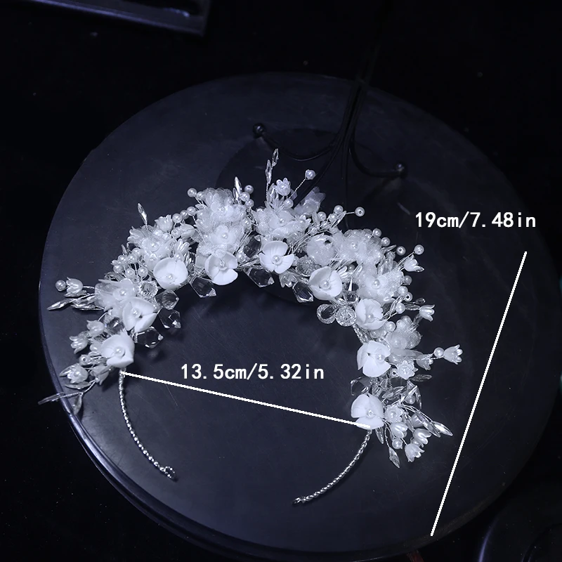 Роскошный аксессуар для невесты, ювелирные изделия, модные обручи для волос с цветами, мяч на день рождения, элегантная повязка на голову принцессы с водными бриллиантами, аксессуар для волос
