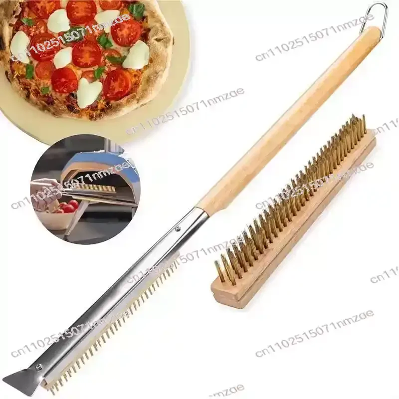 

Pizza Oven Steel Wire Bbq Grill Cleaning Outdoor Pizza Cleaning Brush Bbq Copper Wire Brush