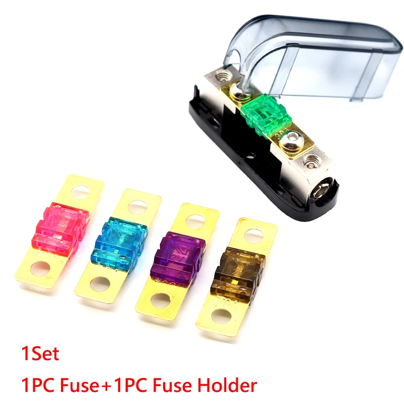 【20A - 200A】Mini Matte Car Audio Fuse Holder AFS Holder Power Fuse Holder Zinc Alloy Material Is Easy To Install Fuse Box