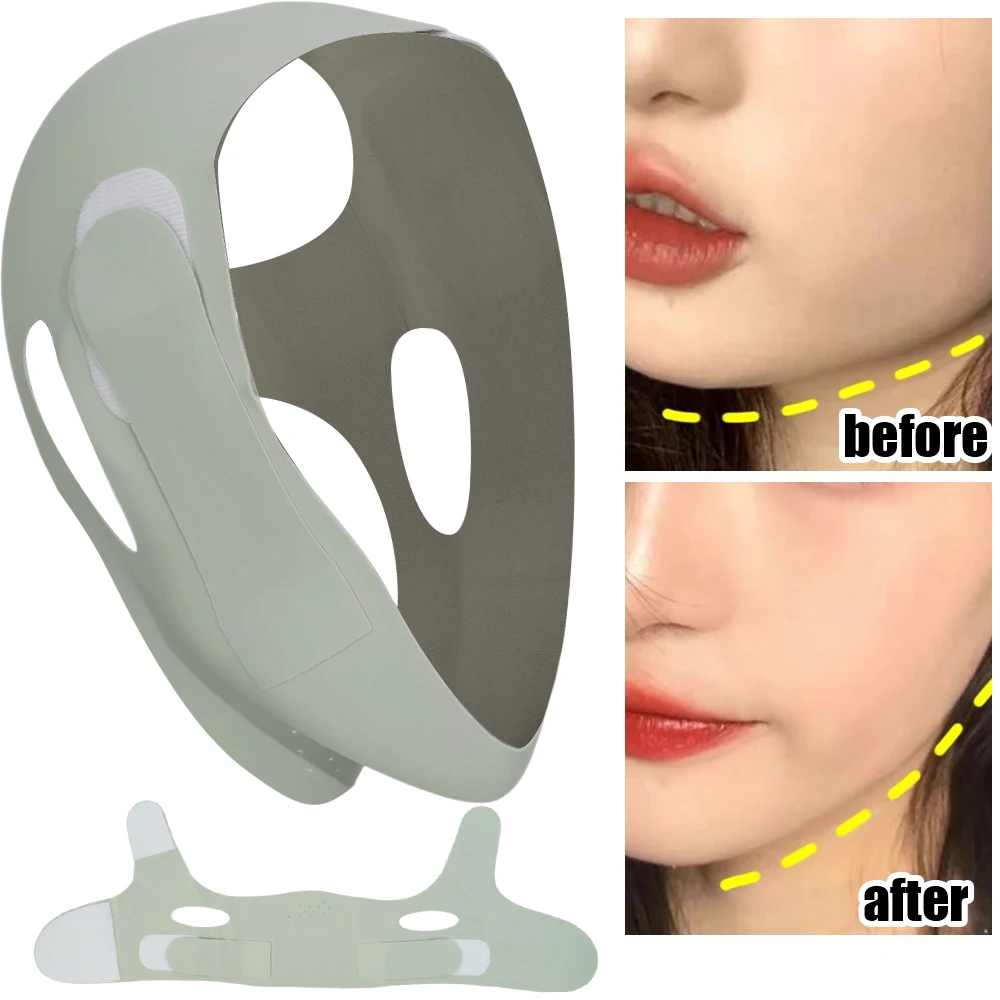 V Shaping Face Bandage Cool Fabric Reusable Face Slimming Bandage Women Chin Cheek Lift Up Belt Facial Massage Strap Beauty Tool