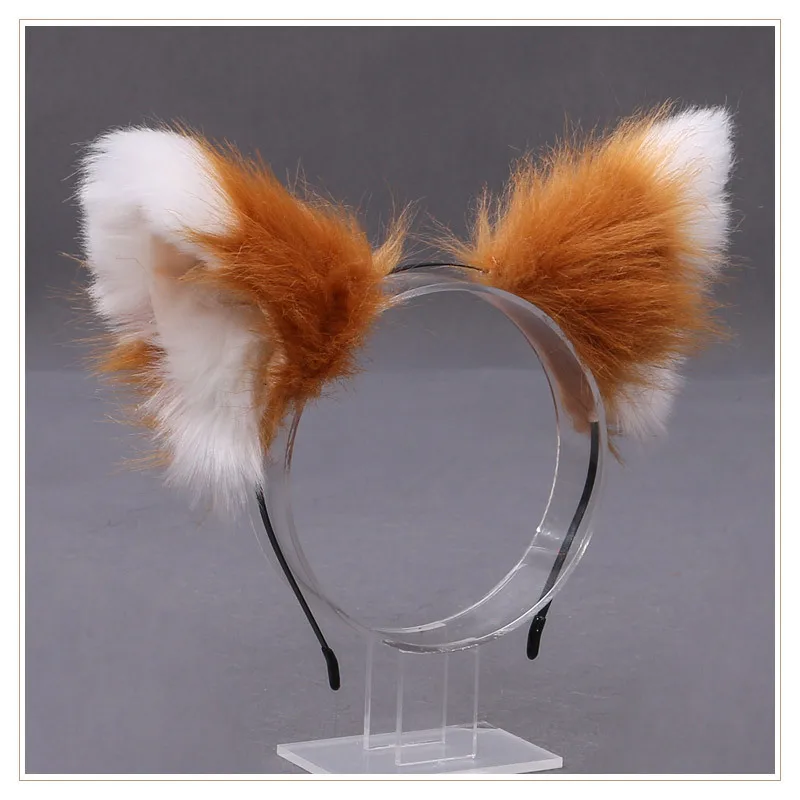 Lolita Cosplay Costume Props para Meninas, Acessórios Animal Ear, Gato Peludo, Fox Ear, Hairband, Lovely Party Show, Headwear, Presentes de Aniversário