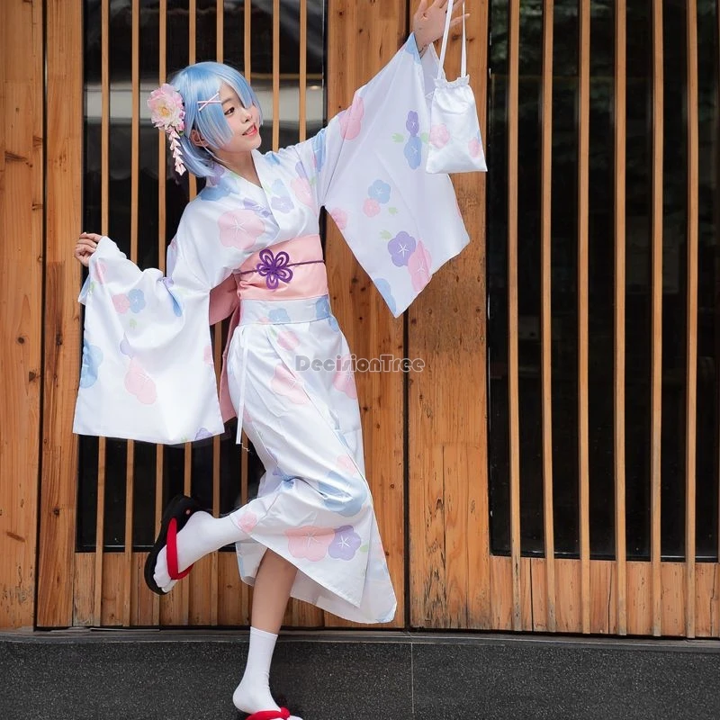 2024 japanese classic anime character cosplay kimnon outfit simple fresh nature japanese style yukata hot spring bath bathrobe