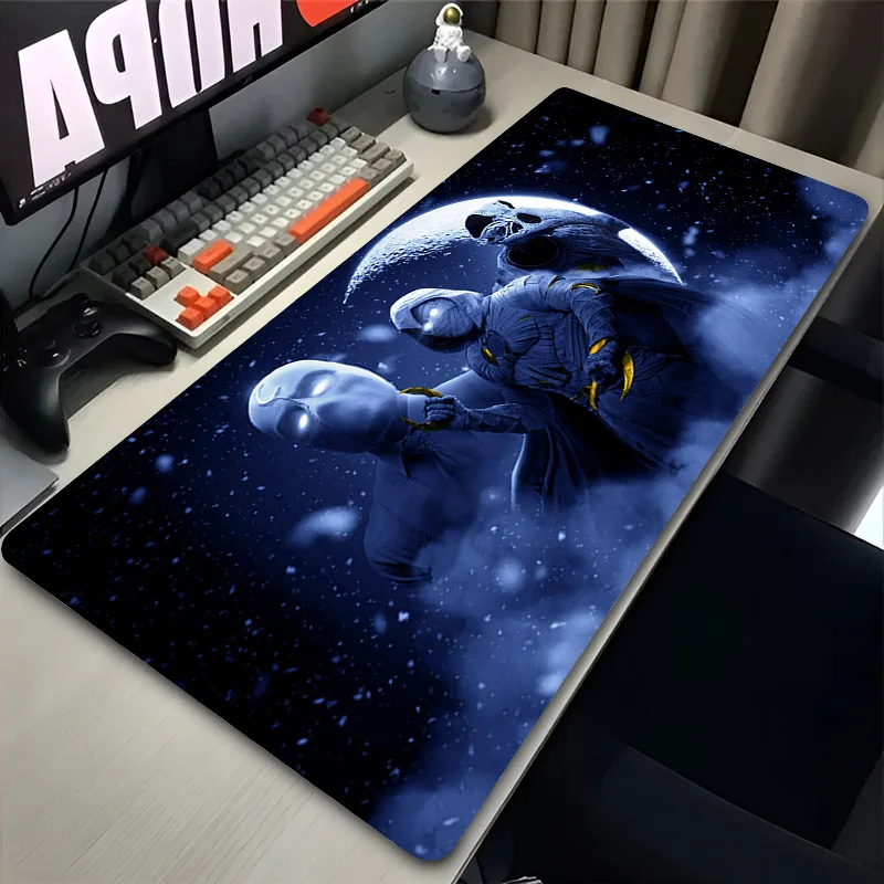 Moon Knight Large Natural Rubber Mouse Pad Locking Edge Pc Mouse Mats Gaming Mousepads Gamer Mousepad Office Keyboard Desk Pads