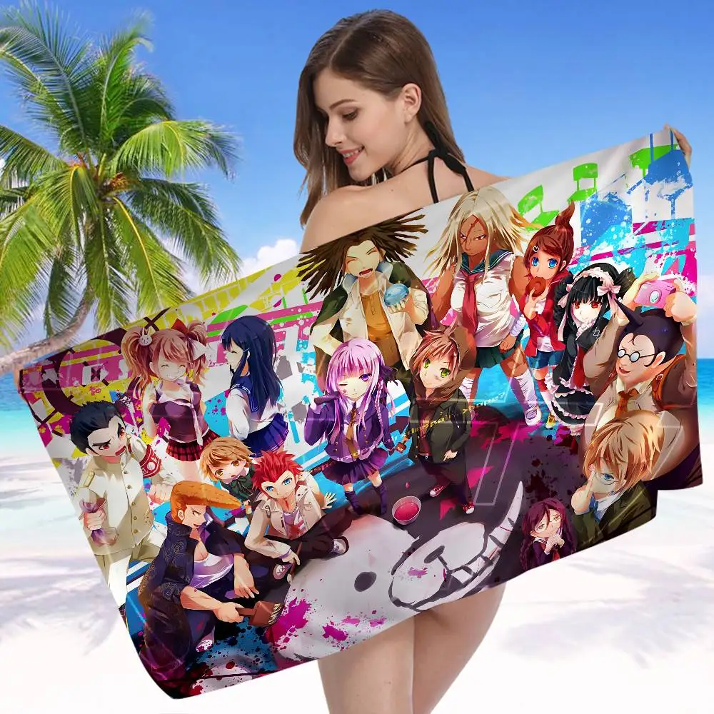 Classic Anime Danganronpa Movie Big Microfiber Beach Quick Dry Towel Sand Beach Towels Pool Towel for Travel Swim Pool Yoga