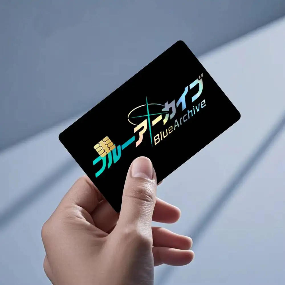 Blue Archive Logo  Laser Holographic No Fade Credit Bank Debit Card Skin Sticker Film