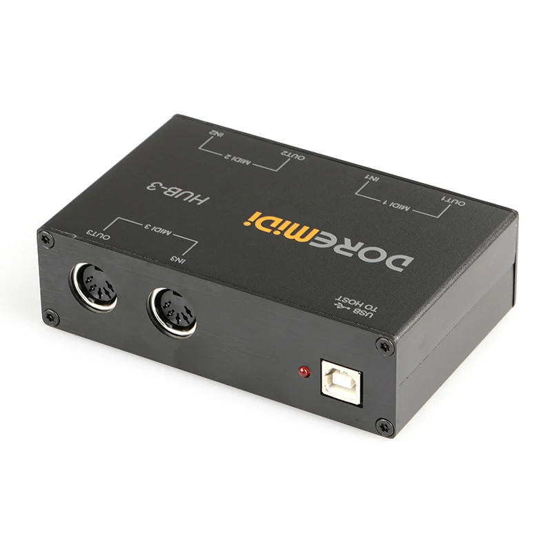 DOREMiDi MIDI 3x3 Box USB MIDI Interface HUB-3