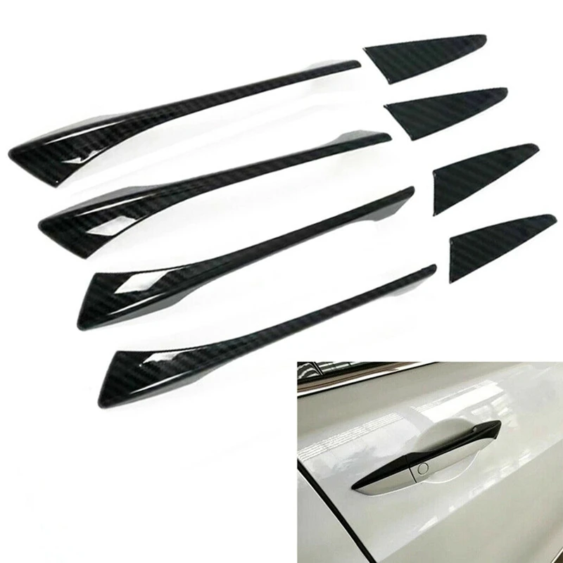 Car ABS Carbon Fiber Exterior Door Handle Cover Trims For Acura TLX 2016- 2020 Car Styling