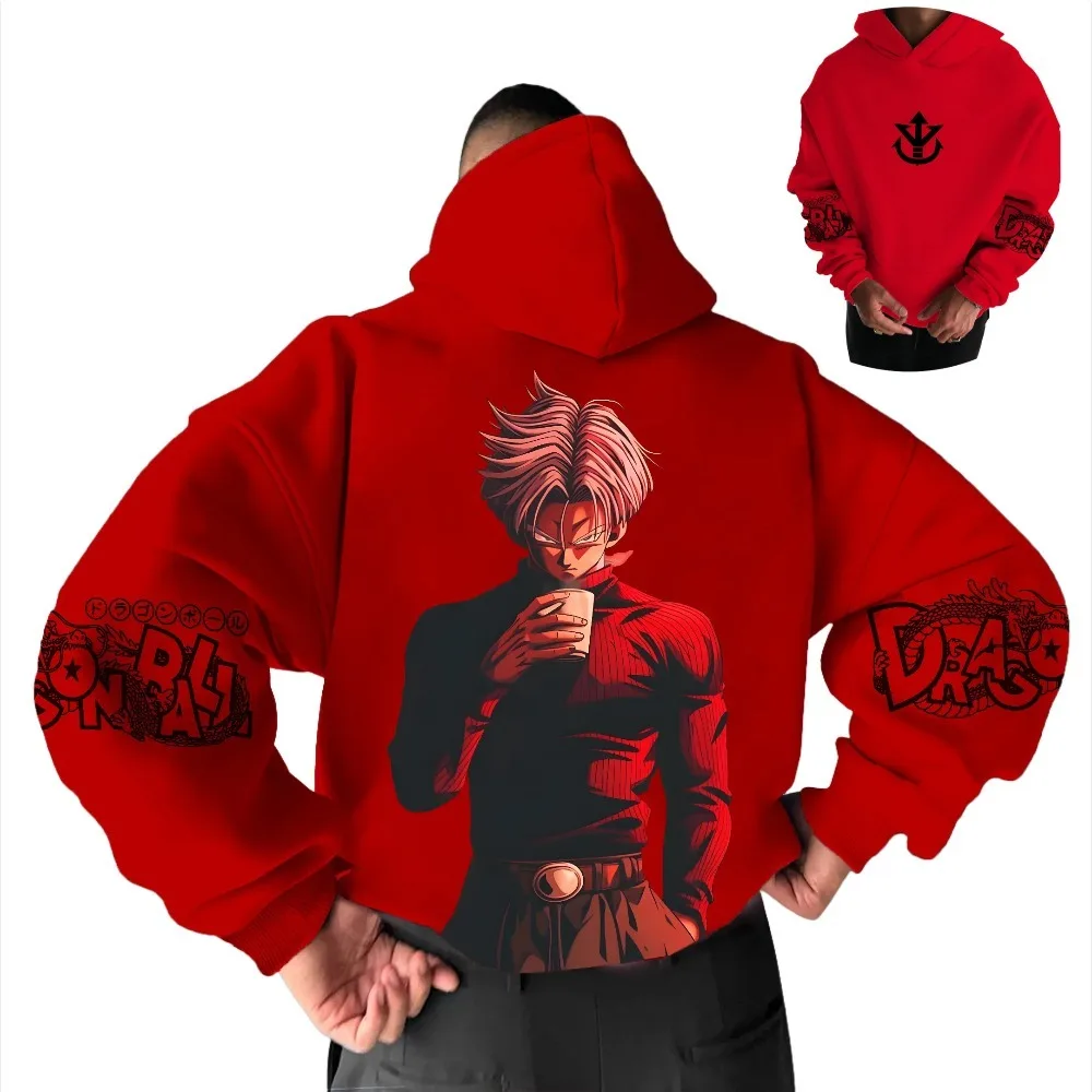 

Anime Printed Sweater Super Saiyan Long-sleeved Street Style Harajuku Men's and Women's Same Autumn and Winter Hoodie