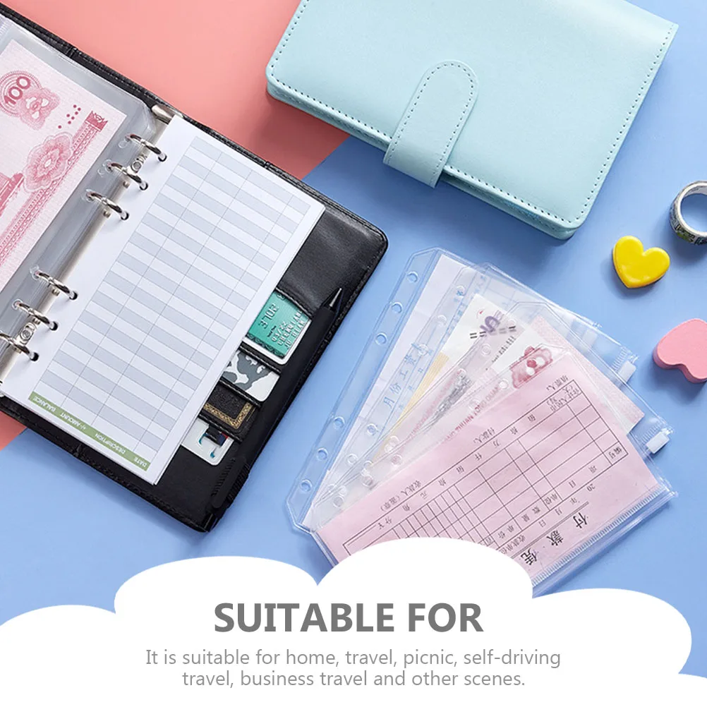 24pcs Cards Practical Cash Budget Replacements Loose-Leaf Budget Sheets For Expense Tracking Six-Holes Office Supplies