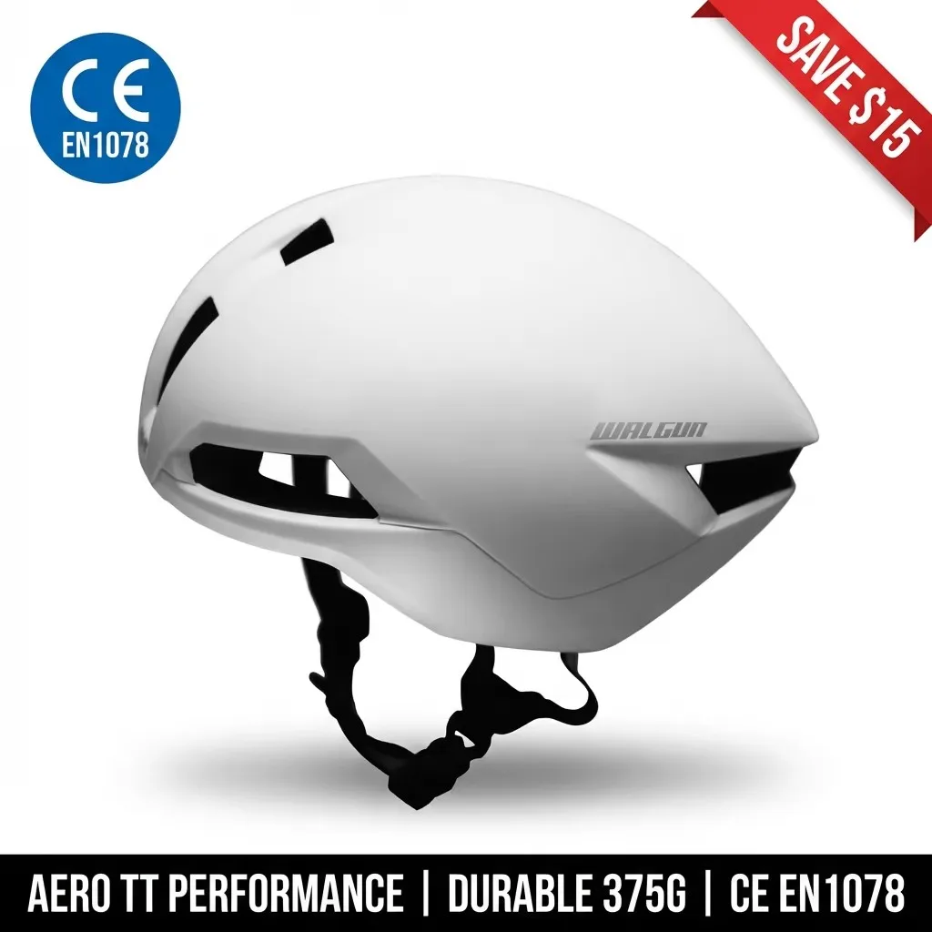 

Велошлем WALGUN Aero TT, сертифицированный CE, 278 г, ультралегкий, цельнолитой, регулируемый (размеры M/L), для мужчин и женщин, для шоссейных гонок и гонок на время