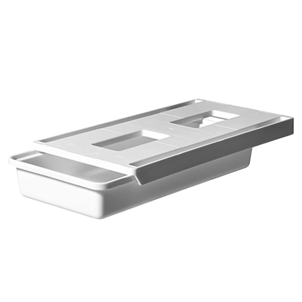 

Desk Bottom Storage Box White ABS PP Hidden Drawer Cover Large Capacity Office ganizer Stationery Holder