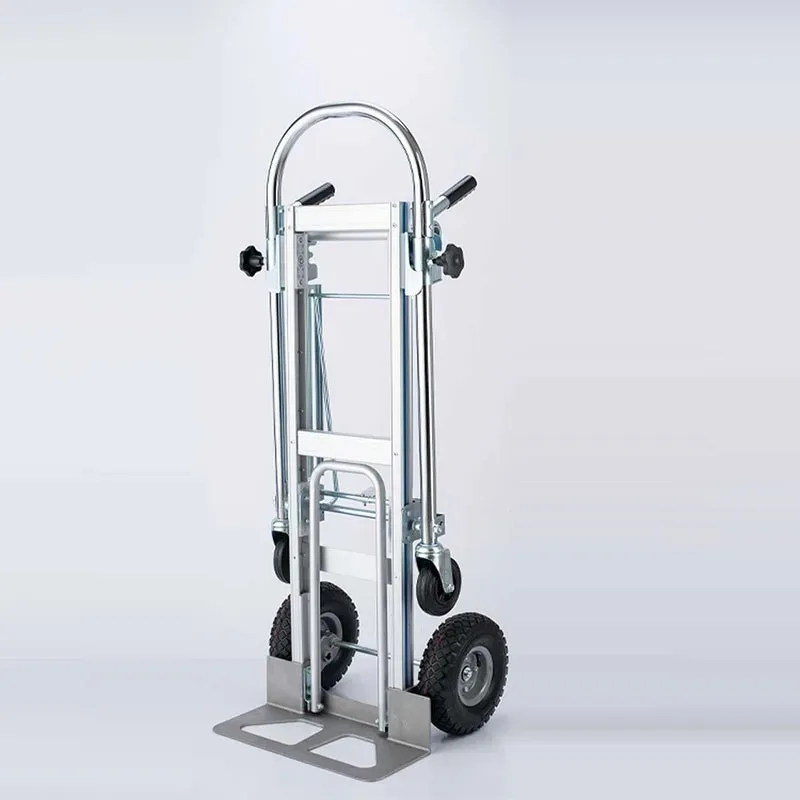Aluminum alloy flat folding handcart trolley