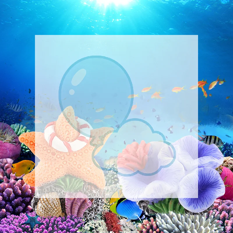 1pcs Mini Resin Simulation Coral Seaweed Aquarium Decoration Craft Miniature Model Ornaments Fairy Tale Garden Micro Landscape