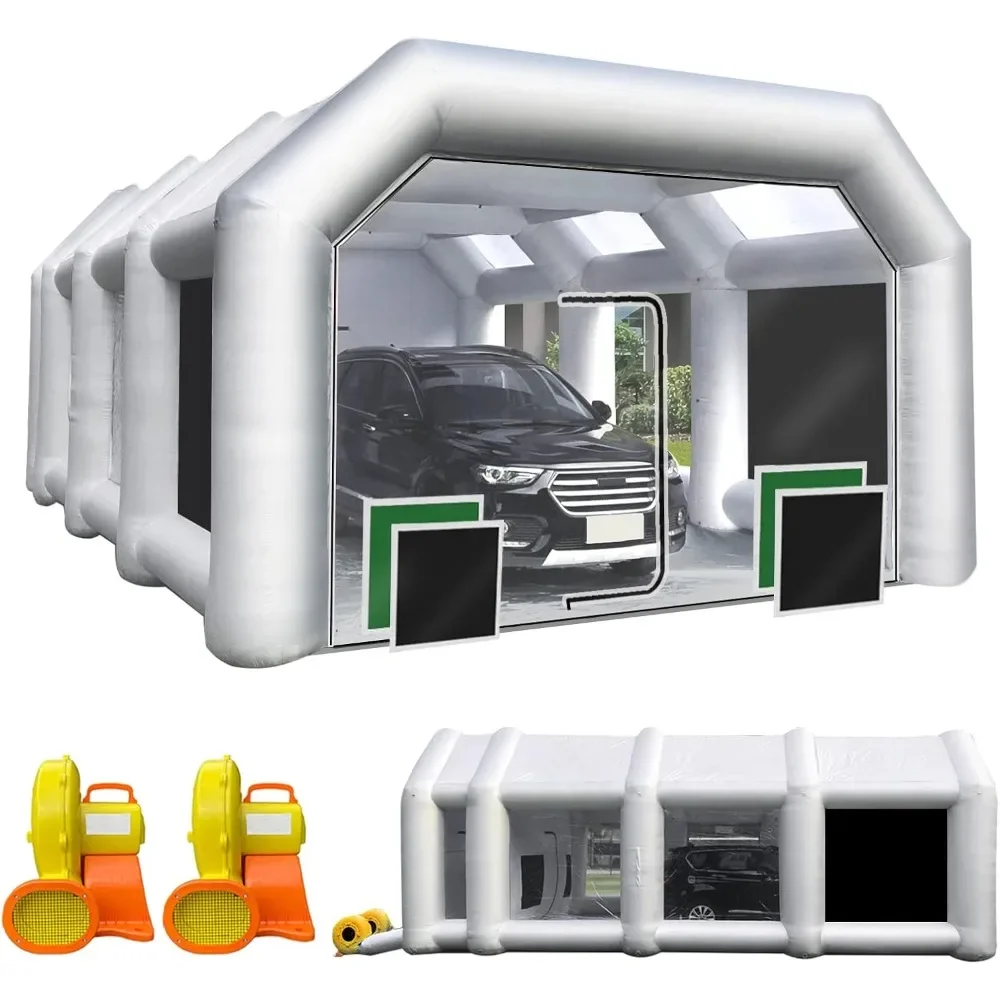 

Inflatable Paint Booth with 1100W+1100W Blowers Portable for Car Painting Tent Car Inflatable Spray Booth