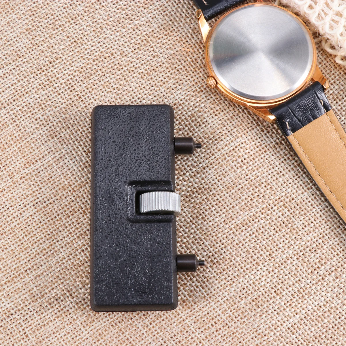 

Watch Back Case Opener Tool Adjustable Black For Watch Repair Replacement Use Watchmaker Holder Durable Rust Resistant