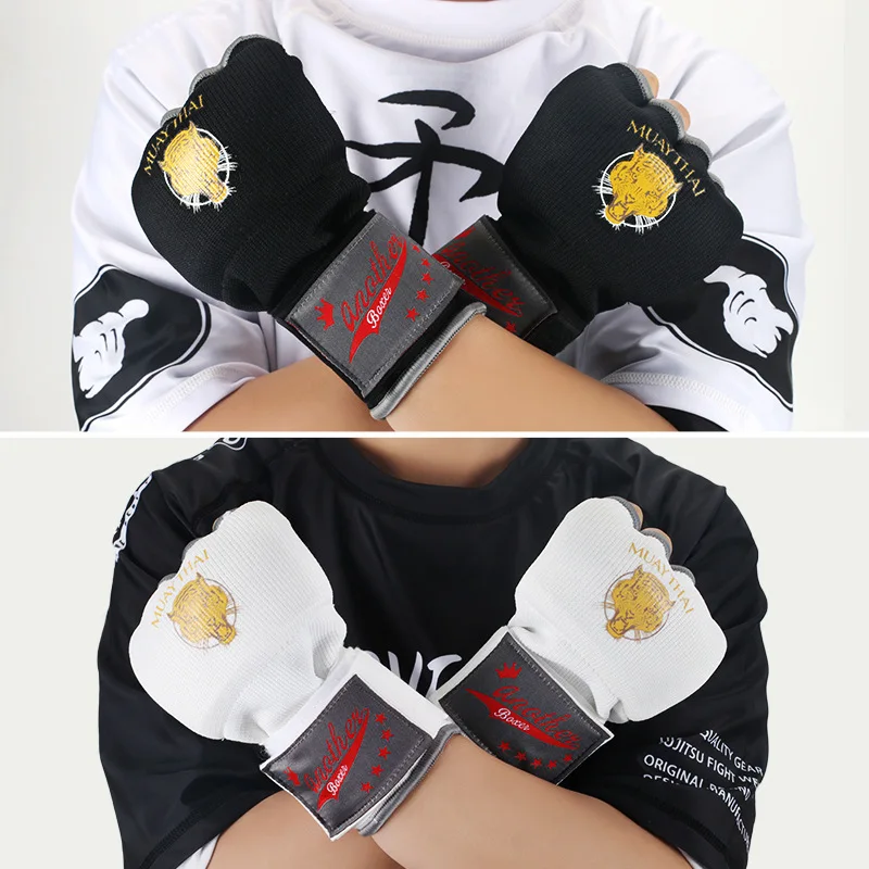 Gel Boxing Gloves Half Finger Boxes Sanda Slayer Fast Hand Wrapping Bandage Protector Cloth Thai Boxing Men and Women