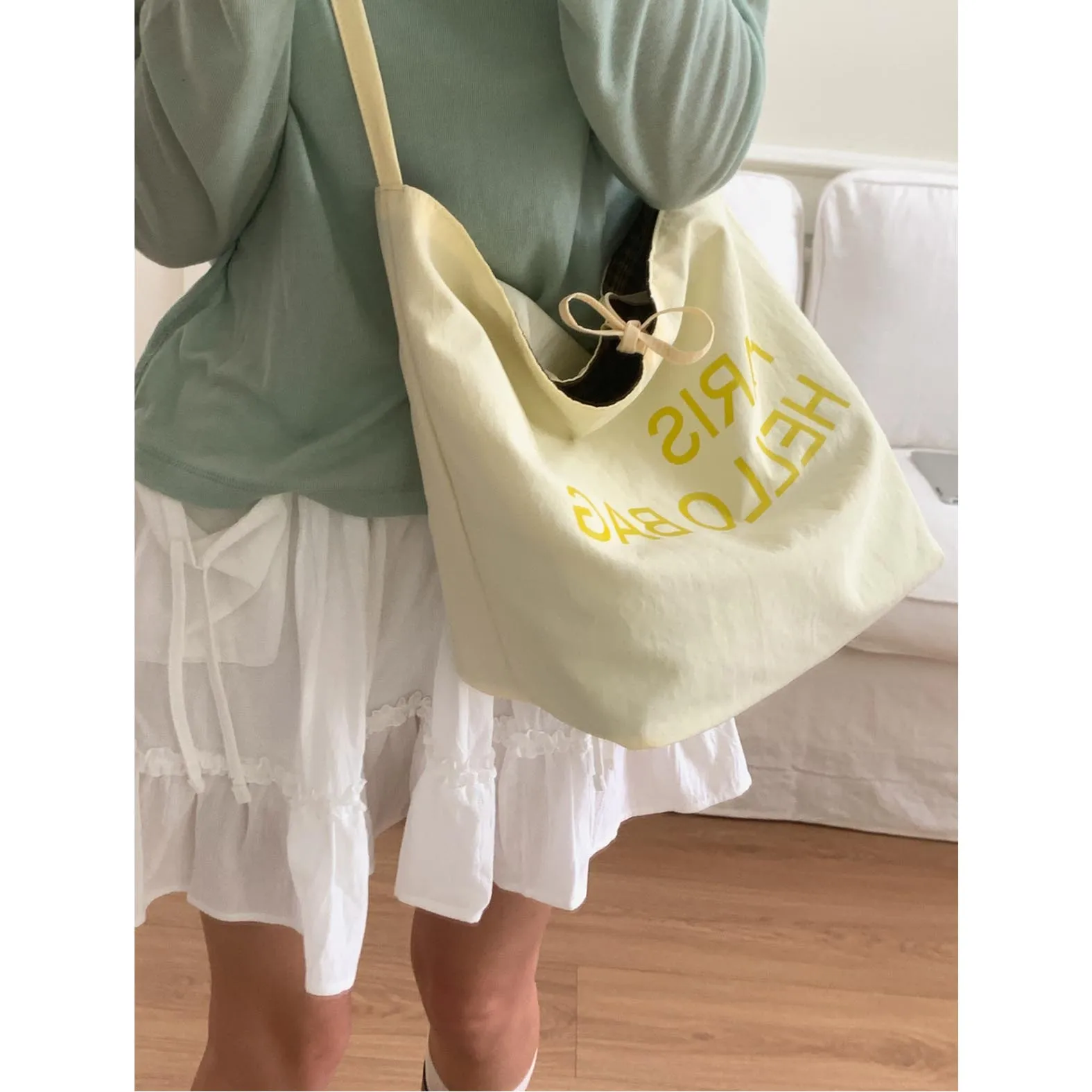 

Korean version ins big bag women 2025 new canvas tote bag artistic retro large capacity single shoulder crossbody handbag