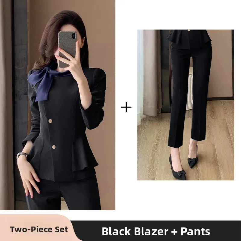 Length black suit + pants