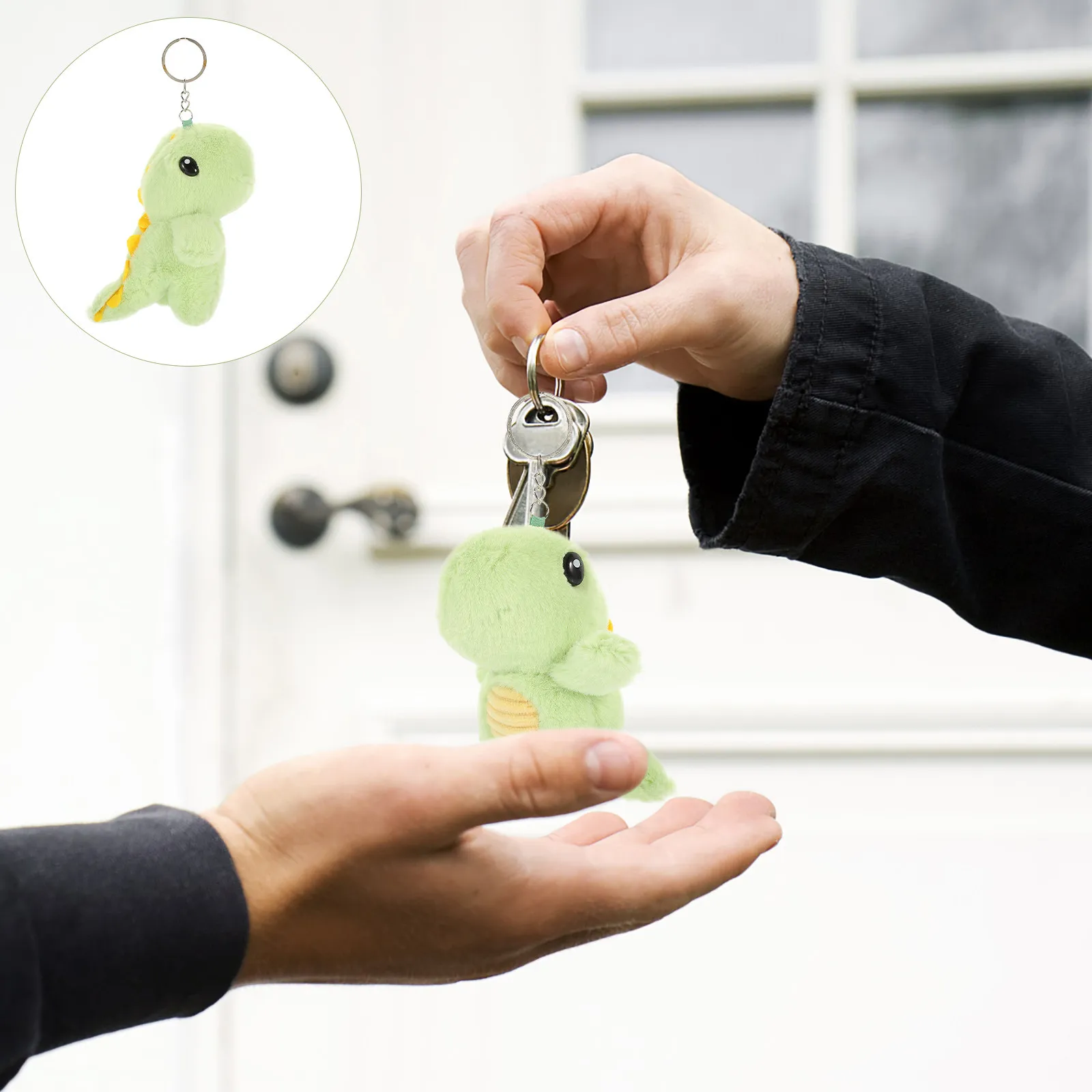

Dinosaur Keychain Soft Small Stuffed Animal Key Ring Lightweight Backpack Pendant Cartoon Dinosaur Keychain Decoration