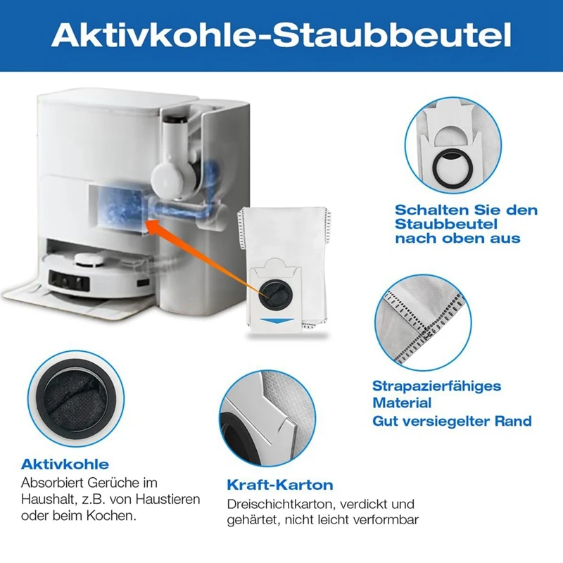 ABJI-Pièces de rechange pour Ecovacs Deebot T30S ChlorRobot, aspirateur, brosses latérales principales, tampons de vadrouille HEPA Pound, sacs à poussière